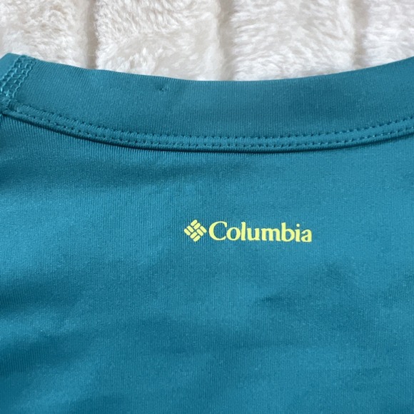 Columbia Teal/Yellow Long-Sleeve Omni-Shade Shirt  Women's‎ XS - Picture 8 of 9